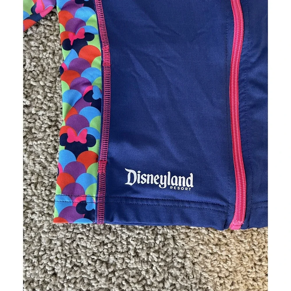 Disney Parks Girls Disneyland‎ Minnie Mouse Track Jacket Navy XS coat zip travel
